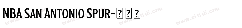 NBA San Antonio Spur字体转换